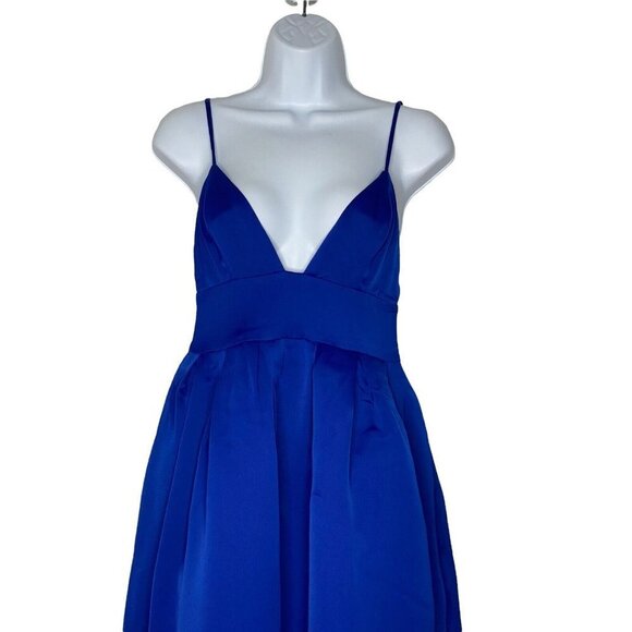 NBD Caleb Woman’s Gown Pleated Skirt Blue Evening Cocktail Party Dress SZ XS‎ - Picture 3 of 12